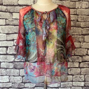 Casual Studio 3/4 Sleeve Top Size M